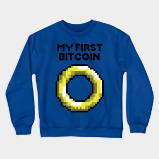 My first bitcoin - Blue Hedgehog Crewneck Sweatshirt